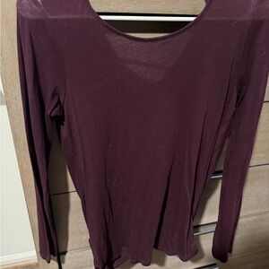 Burgundy Express Open Back Top – XS